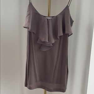 Grey ruffle cami